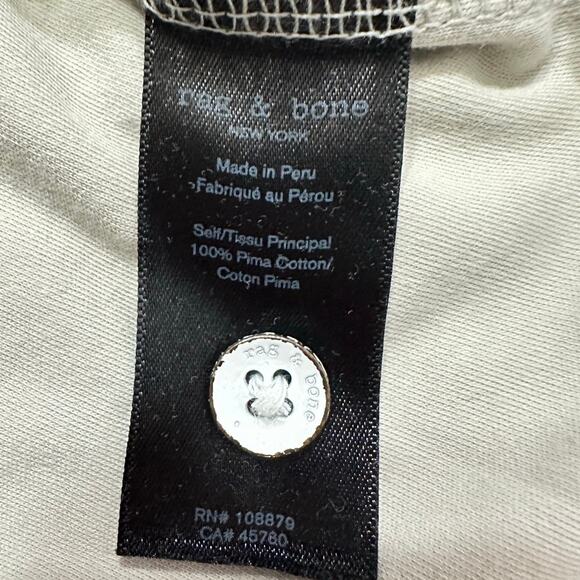 Rag & Bone Polo Shirt Men's XS Gray Pima Cotton Short Sleeve Collared Pullover - Picture 6 of 8